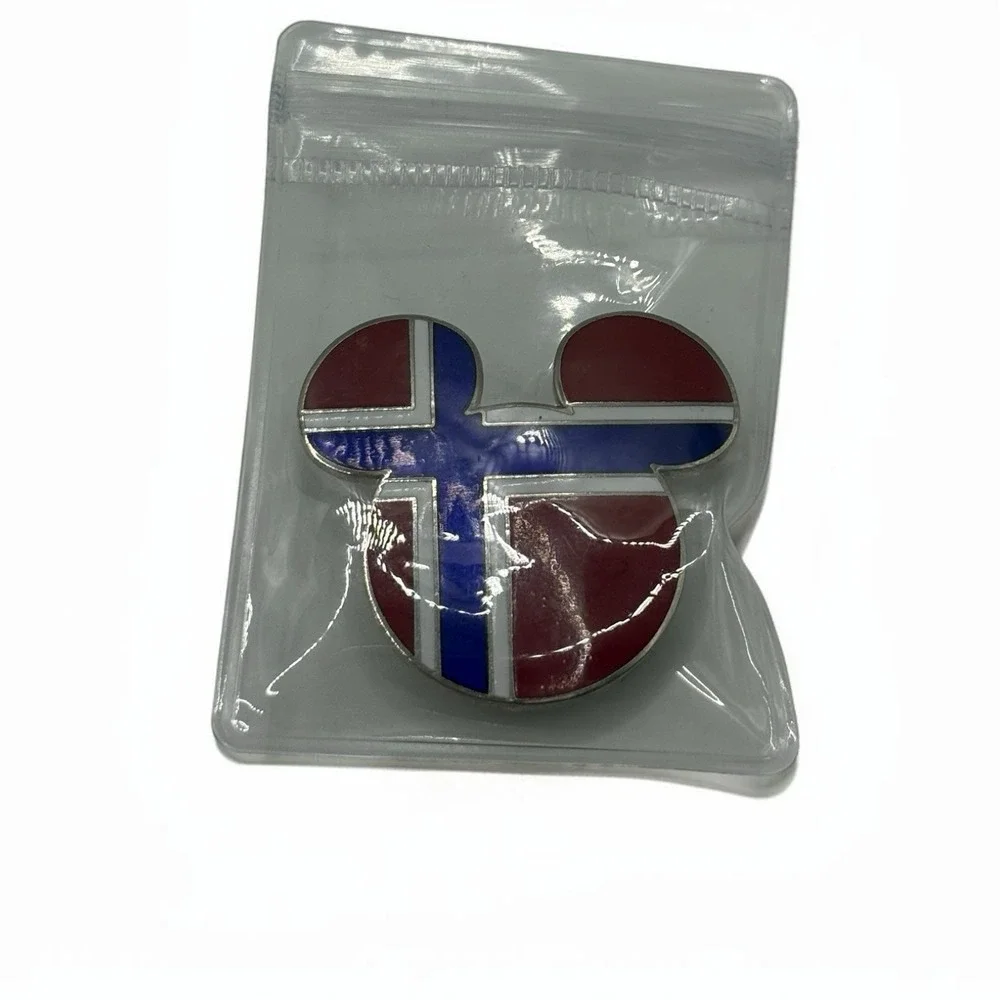 Disney Epcot Norway Flag Mickey Mouse Icon Trading Pin World Showcase